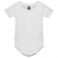 Baby bodysuit short sleeve single jersey HONEY (White)