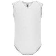 Sleeveless baby bodysuit in single jersey SWEET (White)