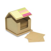 Recycled desk box with sheets, repositionable notes and bookmarks picture