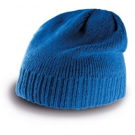 Knitted cap with ribbed edging
