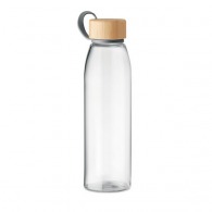 50cl glass bottle with attached bamboo lid