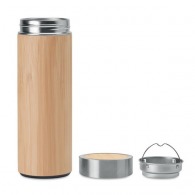 Bamboo flask / bottle with tea infuser 400 ml picture