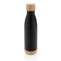 Isothermal steel bottle with bamboo finish 52cl