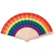 BOWFAN Rainbow wooden fan