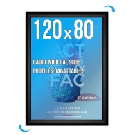 CLIC-CLAC Wall Display Frame 120x80 cm BLACK 9005