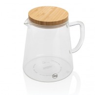 1.2l glass water carafe with ukiyo bamboo lid