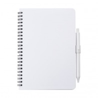Spiral notebook with antibacterial cover