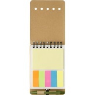 Spiral cardboard notebook containing 60 lined sheets