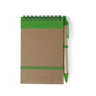 Spiral notebook made of recycled paper and cardboard