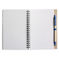 Recycled spiral notebook with pen picture