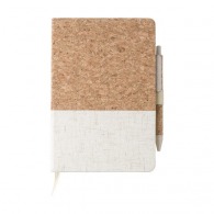 A5 notebook with cork cover.