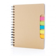 Notebook a5 kraft with sticky notes