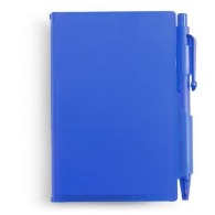 Translucent notebook with pen and notepad