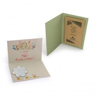 Vegetable paper card with 1 kraft bag