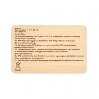Bamboo rfid card - custos + picture