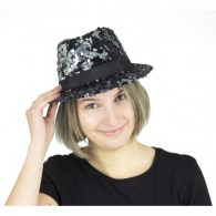 BLACK AND SILVER REVERSIBLE HAT