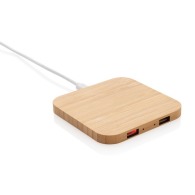 5W wireless and USB charger in FSC bamboo