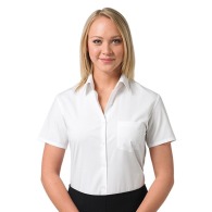 Women's short-sleeved pure cotton poplin shirt Russell Collection