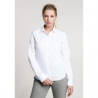 Women's long-sleeved poplin shirt