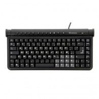 Compact minimax French-Hebrew keyboard black 2 usb ports