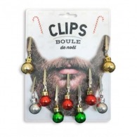 CHRISTMAS BAUBLE CLIPS X 9