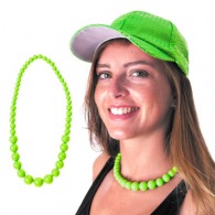 NECKLACE NEON GREEN BEADS