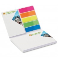 Adhesive combo notes with soft cover