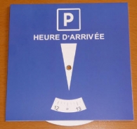 European blue zone parking disc picture