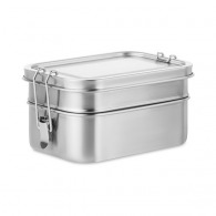 Double chan - stainless steel lunch box.