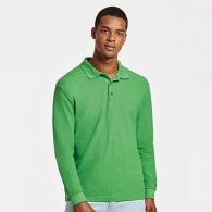 ESTRELLA L/S - Long sleeve polo shirt, 1x1 rib collar and cuffs, 3 button placket