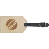 Wooden luggage tag