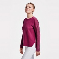 ETNA - Sweatshirt for women, combined with two fabrics and two colours