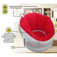 Inflatable stereo chair