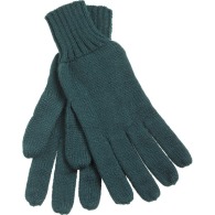 Knitted gloves with flange.
