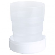 Foldable cup with pillbox