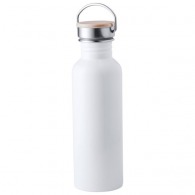 800ml metal flask with bamboo stopper