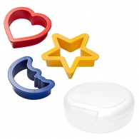 Sweet biscuit cutter set with case