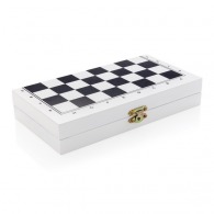 3 in 1 board game in a wooden box