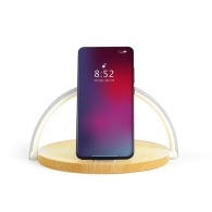 Bedside lamp with wireless charger