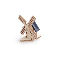 Mini solar powered wooden mill