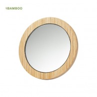 Round bamboo mirror