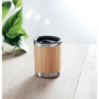 25cl double wall bamboo finish mug picture