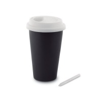 Slate mug with silicone lid