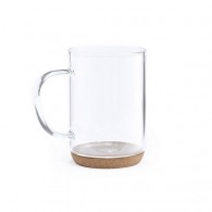 Glass mug 45cl with cork base