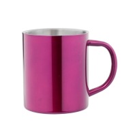 Coloured stainless steel mug 