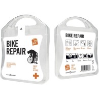 Bike repair kit with bandages and wipes