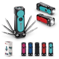 Multifunctional tool - screwdriver 6 heads + torch