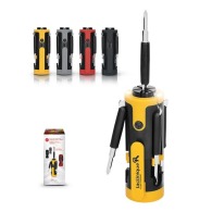 Multifunction tool - 6 head screwdriver + torch