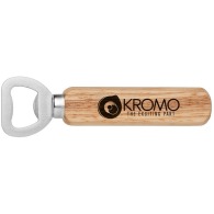 Stainless steel and wooden bottle opener