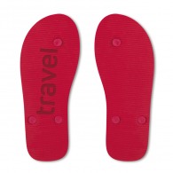 Pair of custom-made flip-flops - intaglio logo